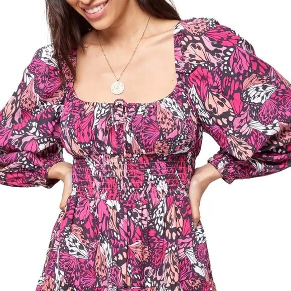 NEW L Space Cassidy Swimsuit Coverup Dress Butterflies Wings N Things Small - Picture 2 of 7